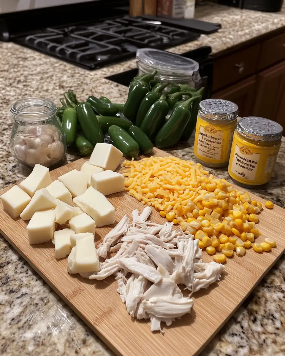 Ingredients for Ignite Your Taste Buds with Spicy Jalapeño Popper Chicken Soup
