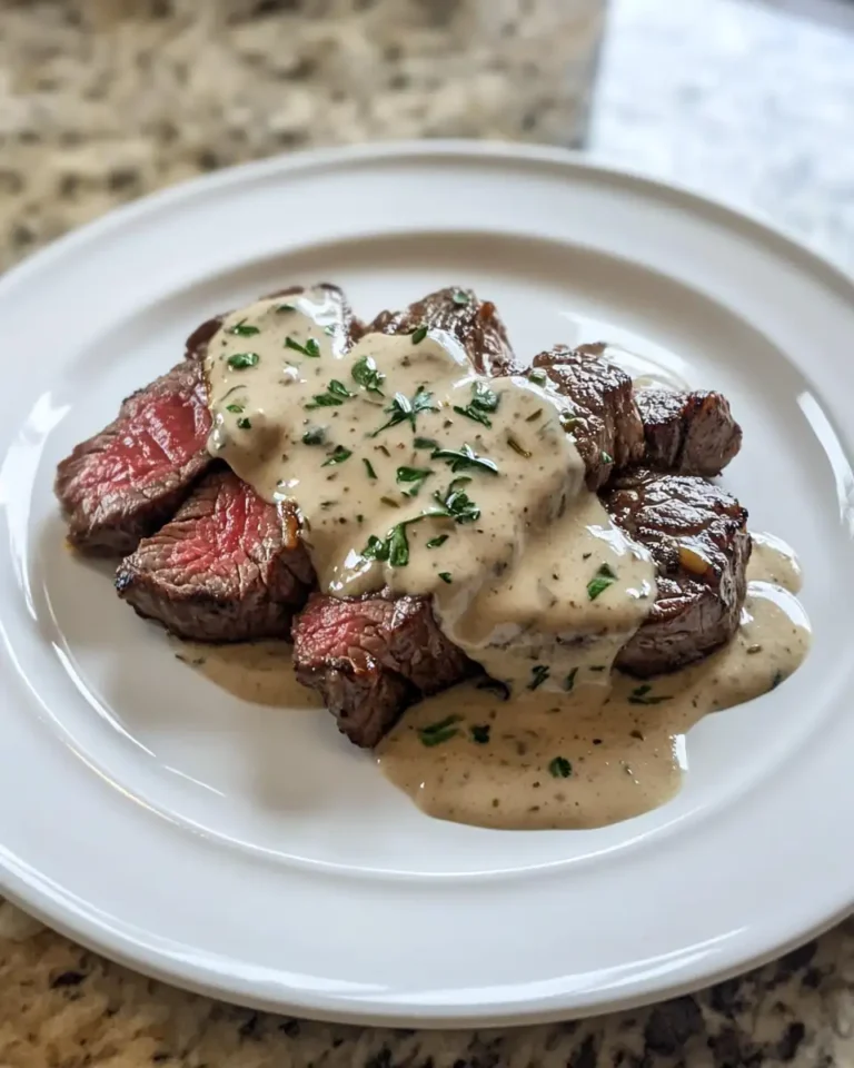 Savor the Flavor: Tender Steak with Rich Garlic Cream Sauce - Featured Image