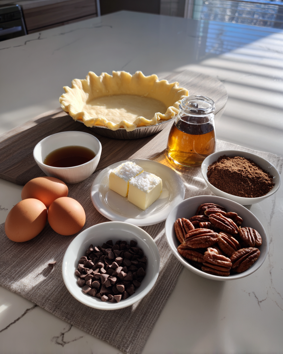 Ingredients for Irresistible Texas Chocolate Pecan Pie Recipe You Have to Try
