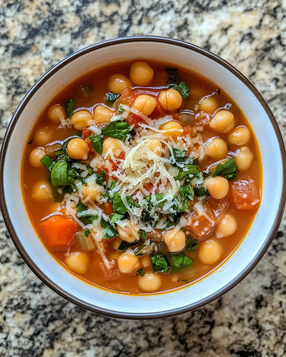Final dish - Tuscan Chickpea Soup: A Hearty Bowl of Italian Comfort