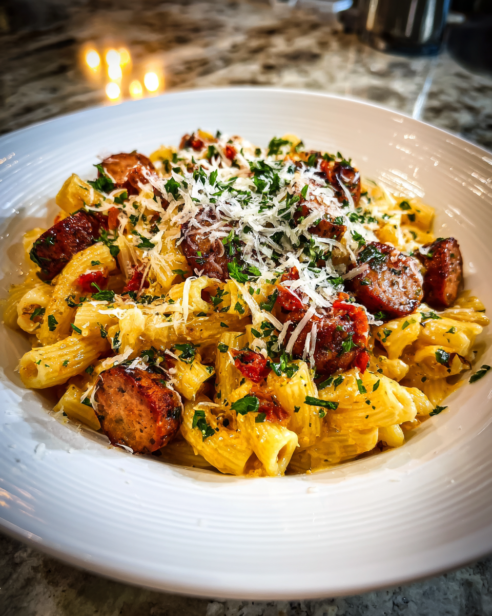 Final dish - Savor the Flavors of Italy: Irresistible Tuscan Sausage Pasta Delight