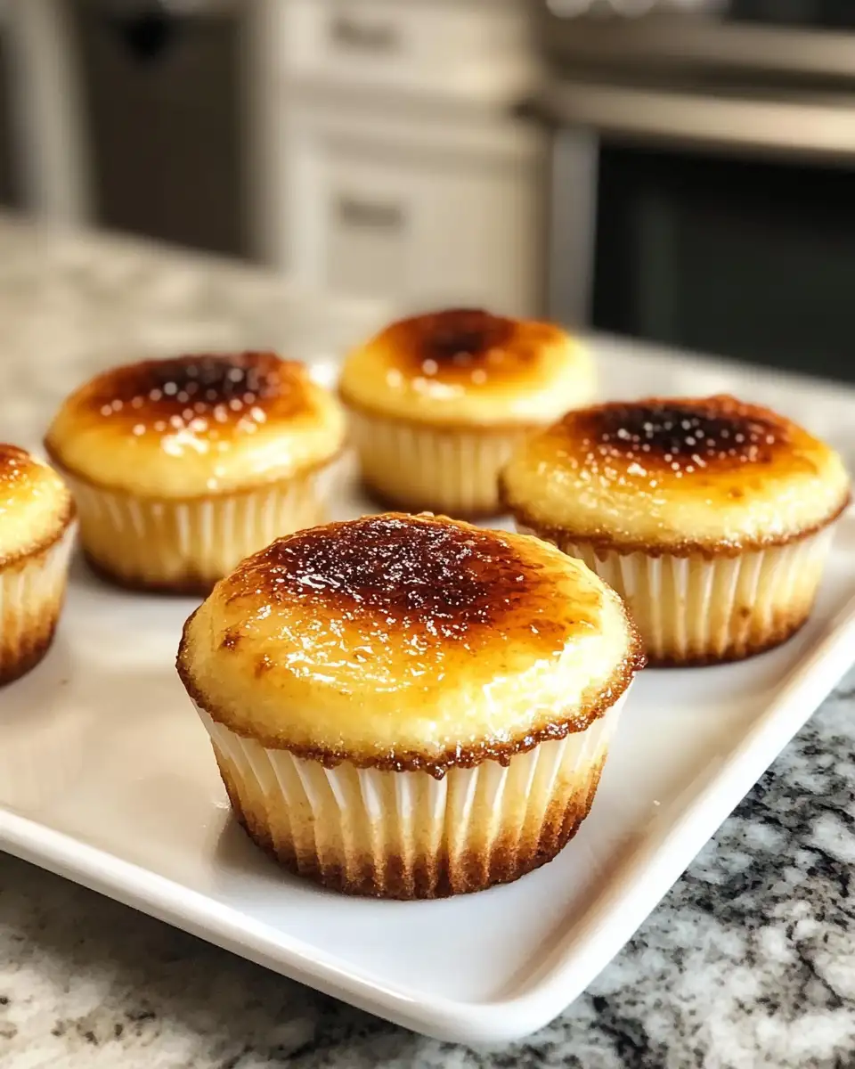 Final dish - Irresistible Vanilla Bean Crème Brûlée Cheesecake Cupcakes: A Decadent Delight