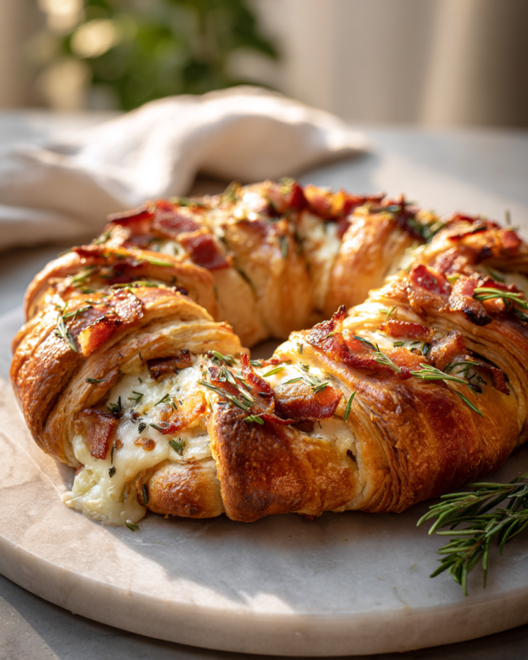 Irresistible Bacon Brie Crescent Wreath Recipe to Elevate Your Snack Game - Featured Image