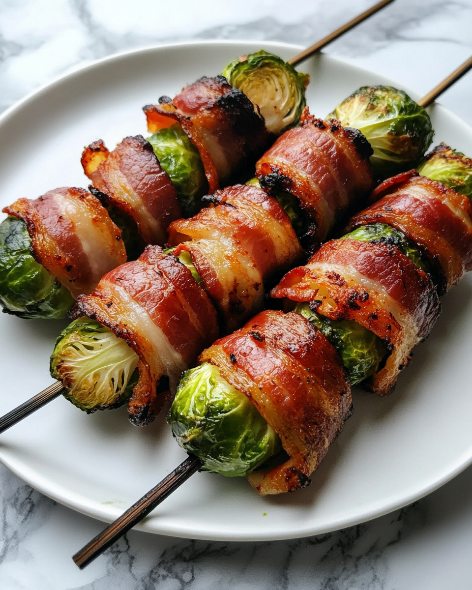 Final dish - Crispy Bacon-Wrapped Roasted Brussels Sprouts That Will Steal the Show