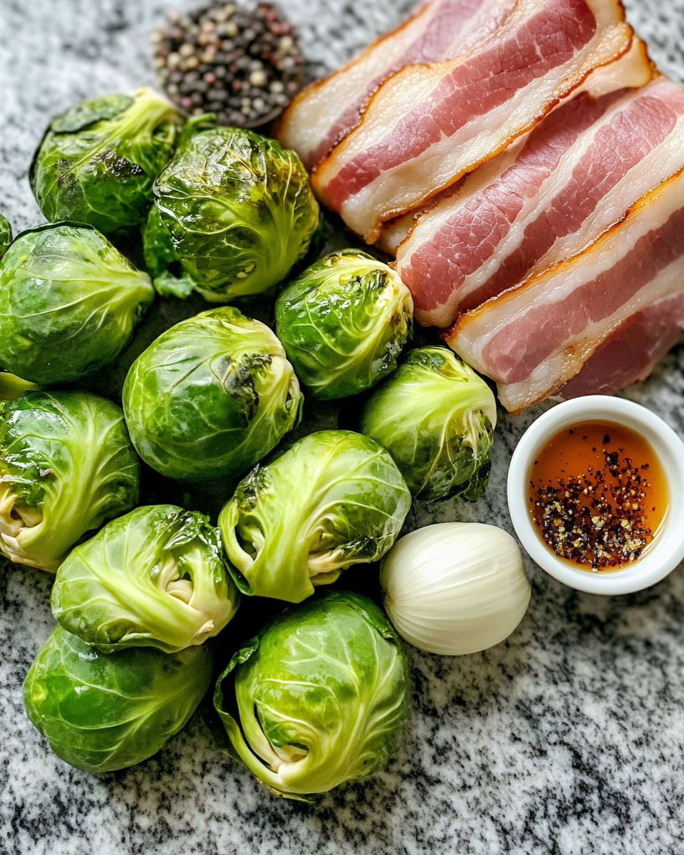 Ingredients for Crispy Bacon-Wrapped Roasted Brussels Sprouts That Will Steal the Show