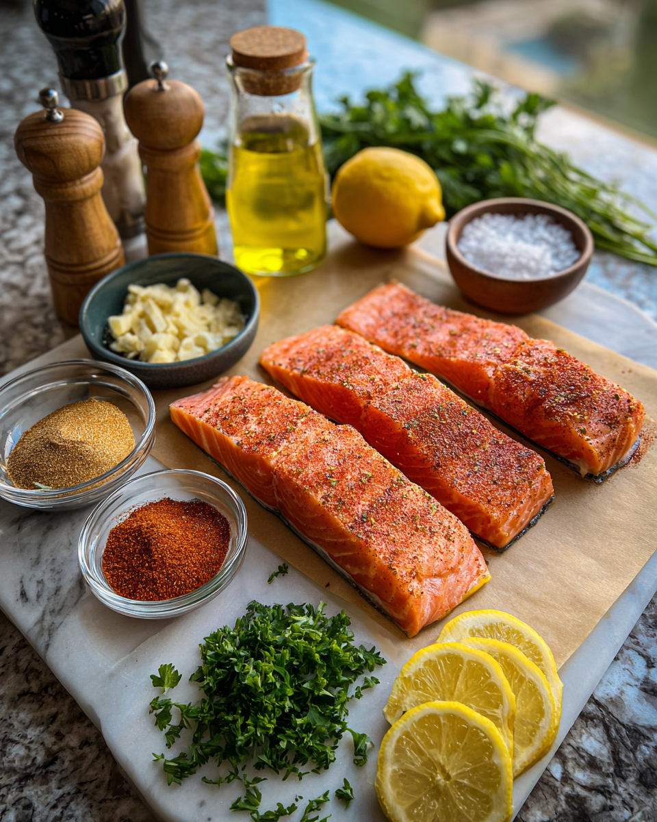 Ingredients for Irresistible Baked Cajun Salmon Recipe That Will Spice Up Your Dinner