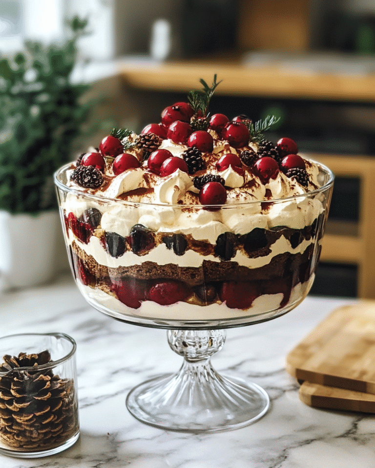 Decadent Black Forest Trifle for Christmas Delight - Featured Image