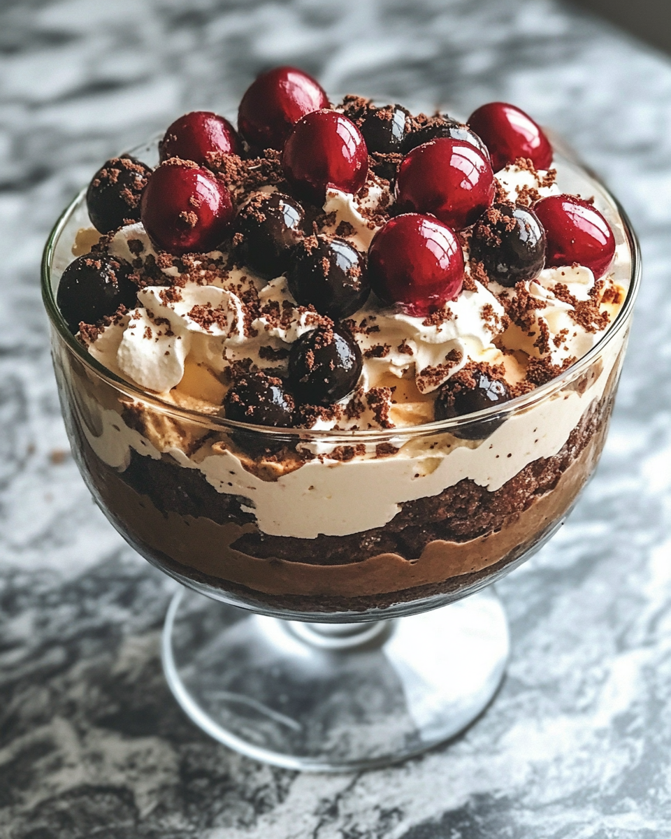 Final dish - Decadent Black Forest Trifle for Christmas Delight