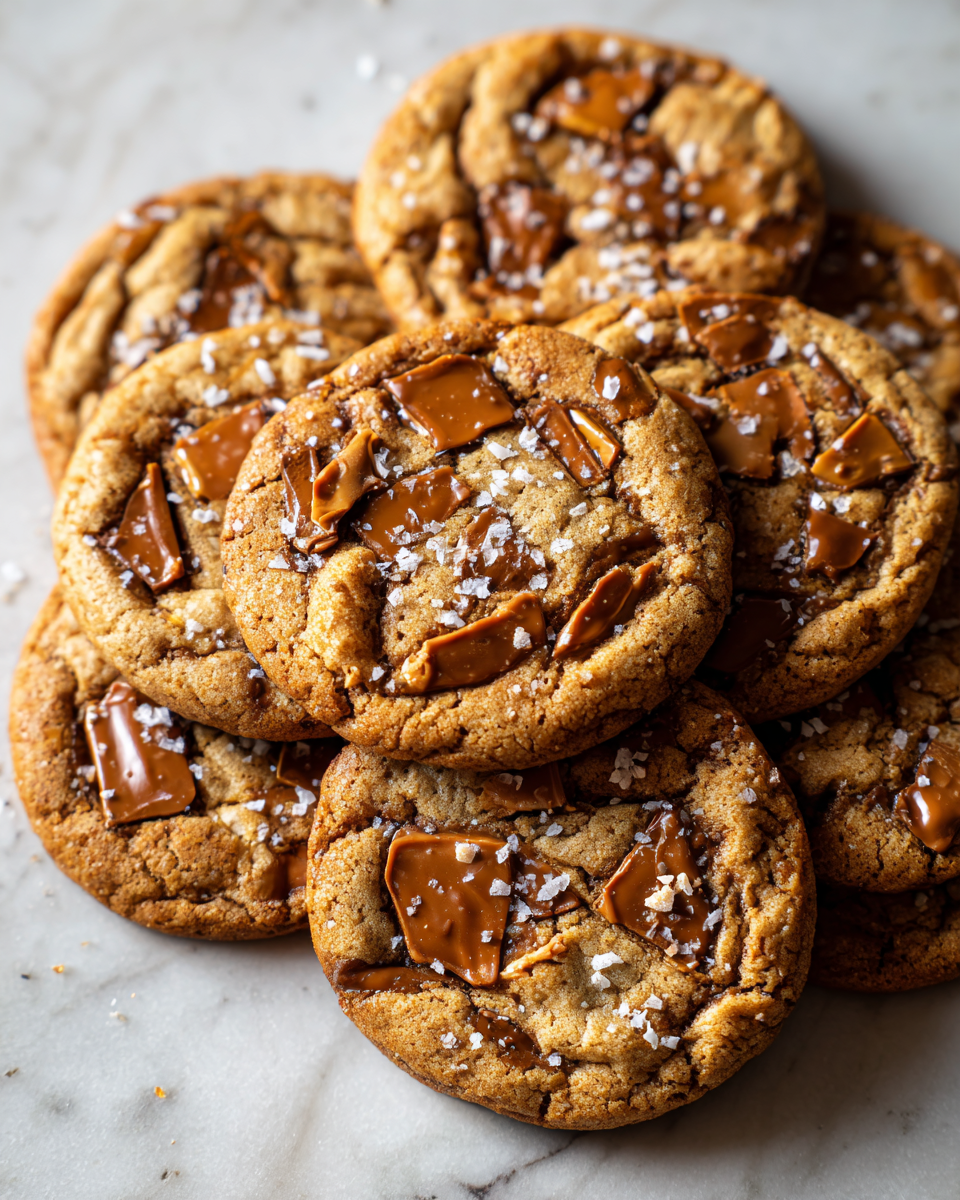Final dish - Irresistible Brown Butter Coffee Toffee Cookies You Need to Try