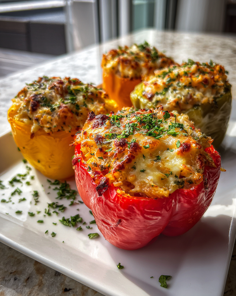 Final dish - Spice Up Dinner with Irresistible Buffalo Chicken Stuffed Peppers