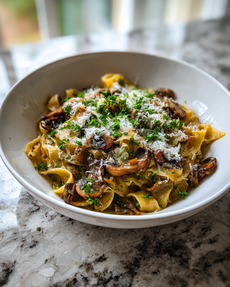 Final dish - Decadent Caramelized Leek and Mushroom Gruyere Pasta Recipe You Need to Try