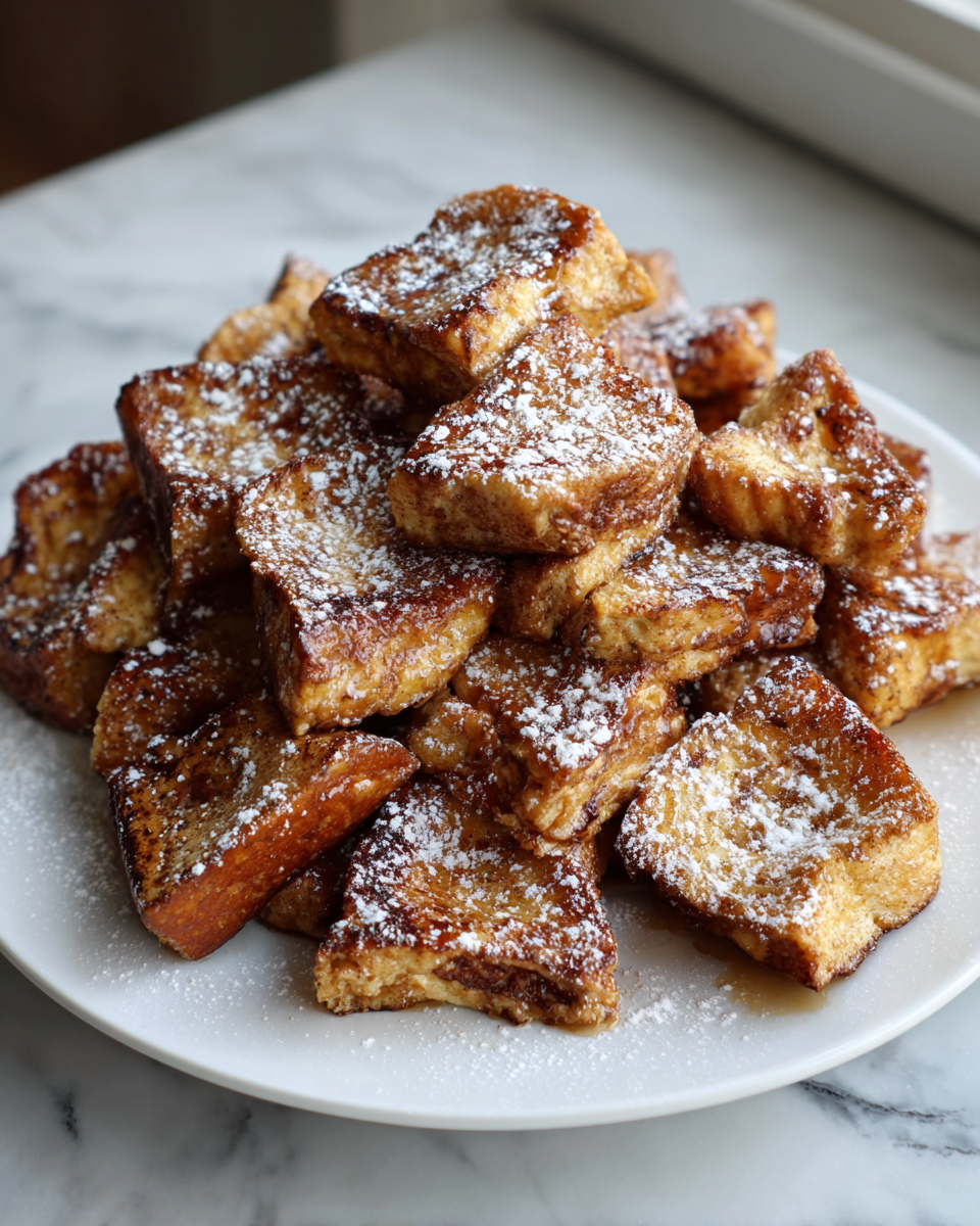 Final dish - Irresistible Cinnamon Roll French Toast Bites You Have to Try