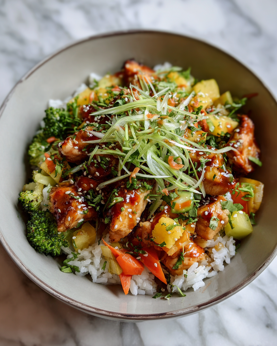 Final dish - Tropical Delight Coconut Chicken Rice Bowl Recipe You Need to Try