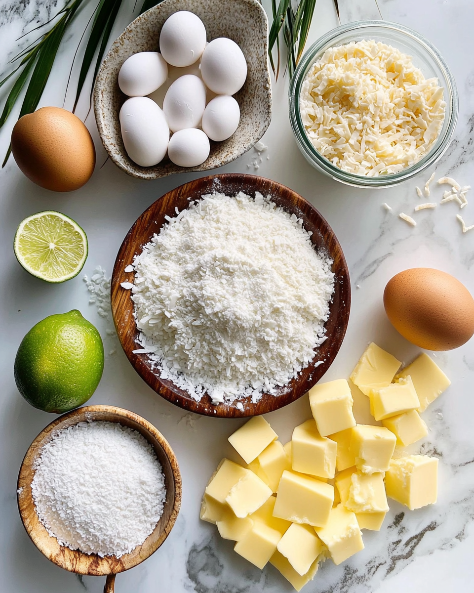 Ingredients for Tropical Delight Coconut Lime Bars You Need to Try