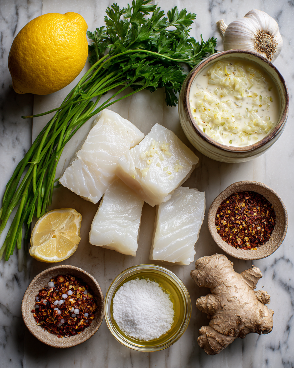 Ingredients for Creamy Cod in Coconut Lemon Sauce That Will Wow Your Taste Buds