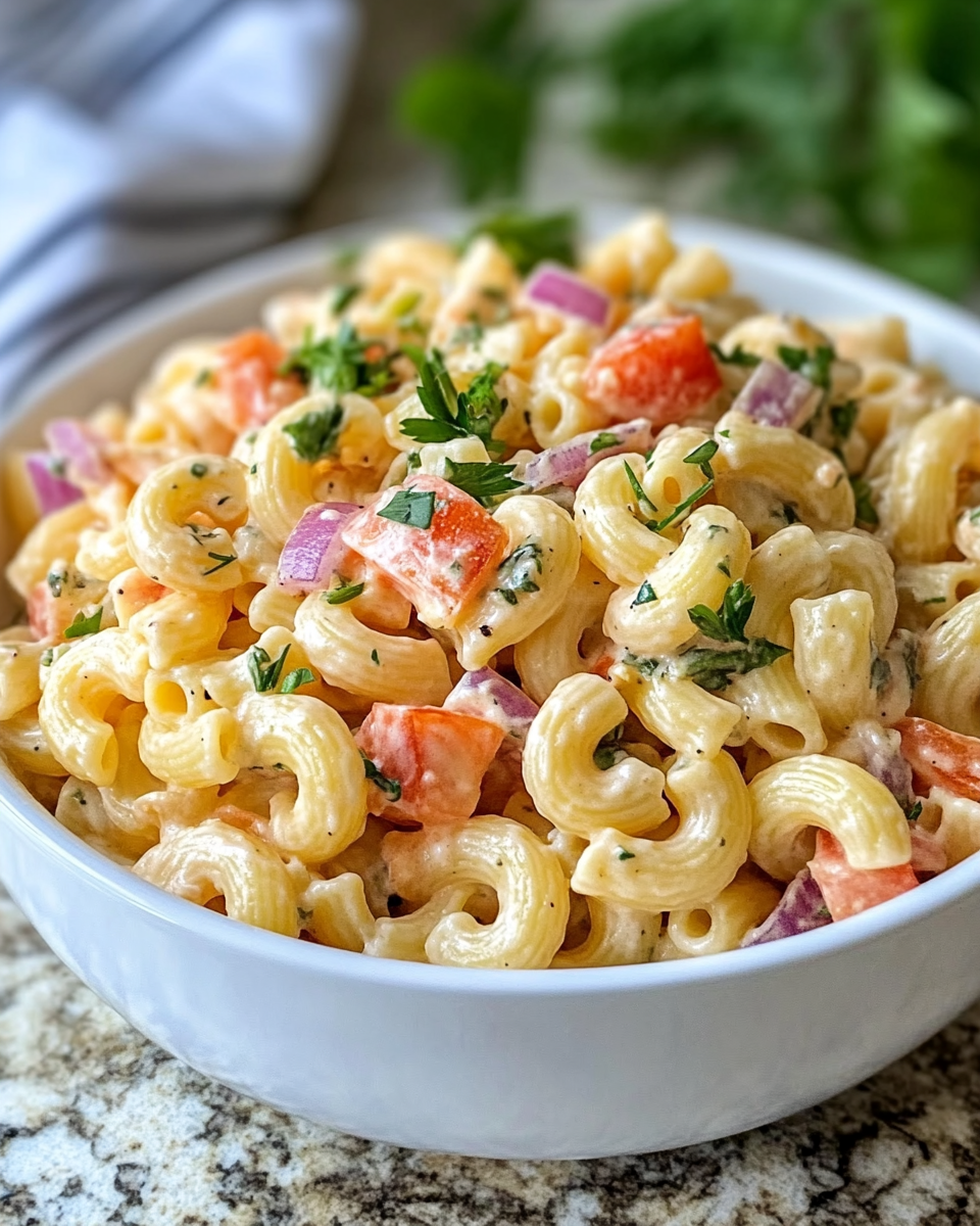 Final dish - Creamy Ditalini Pasta Salad That Will Steal the Show at Your Next Picnic