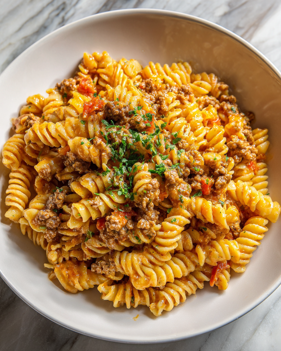 Final dish - Creamy Rotel Pasta with Ground Beef That Will Make Your Taste Buds Dance
