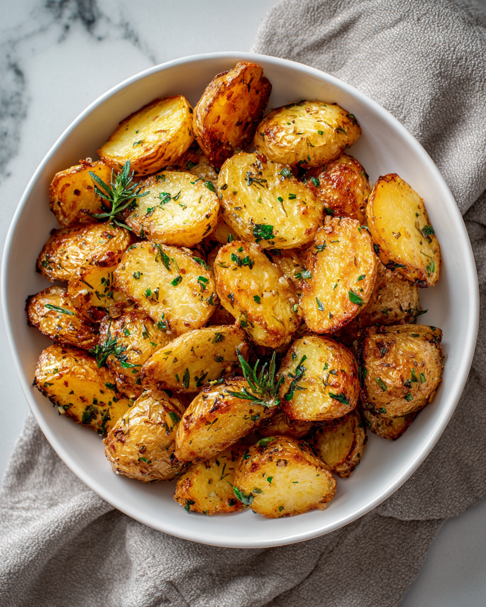 Final dish - Irresistibly Crispy Garlic Herb Roasted Potato Recipe You Need to Try