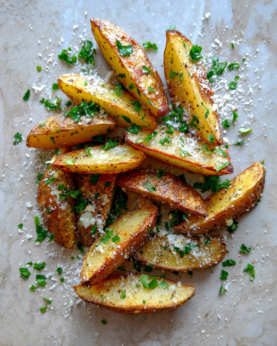 Ingredients for Irresistibly Crispy Garlic Parmesan Potato Wedges You Need to Try