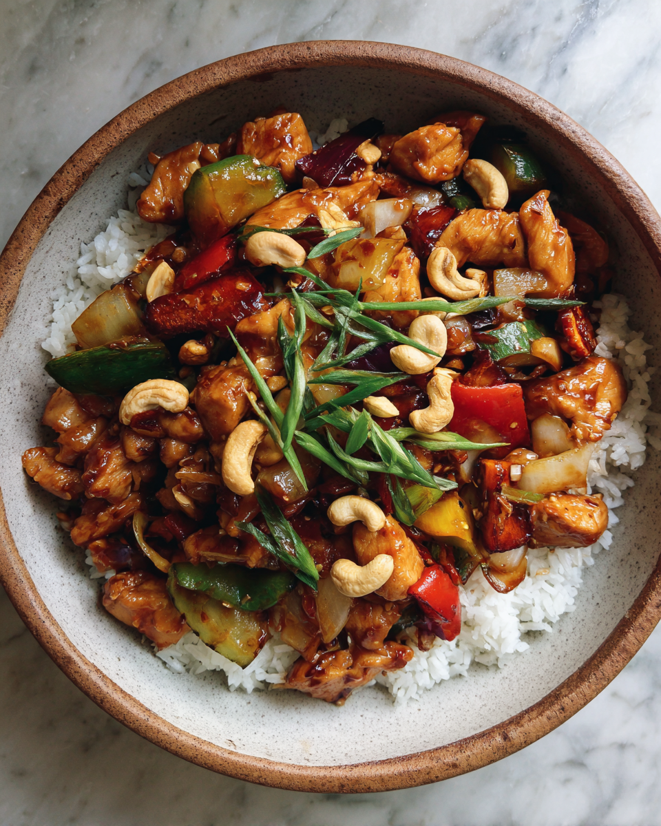 Final dish - Easy Crockpot Kung Pao Chicken Recipe for Busy Weeknights