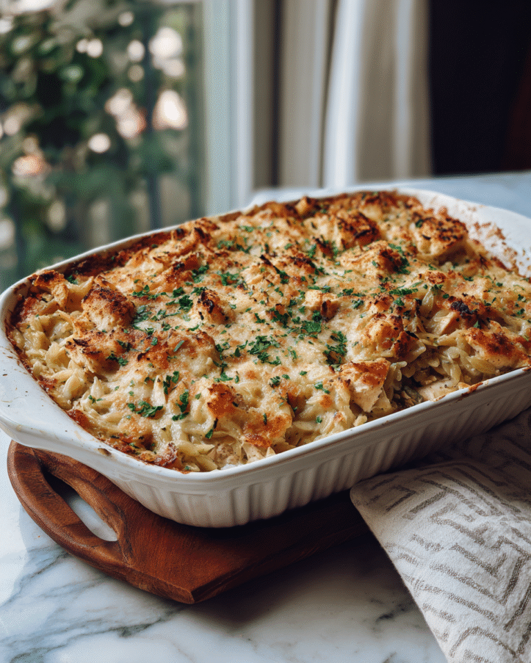 Savory French Onion Chicken Orzo Casserole Recipe You’ll Love - Featured Image