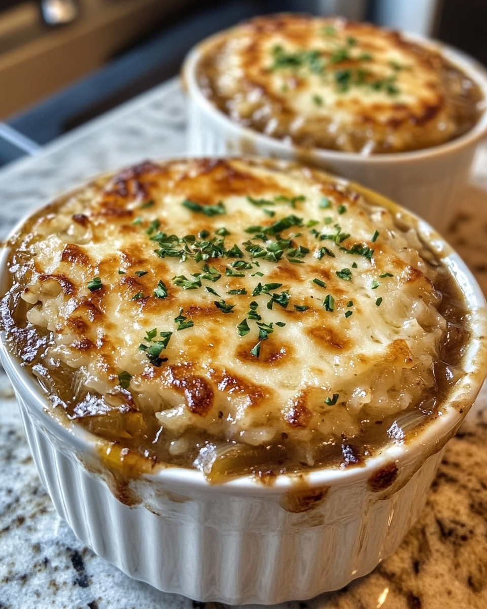 Final dish - Ultimate Comfort Food Fusion French Onion Soup Rice Recipe