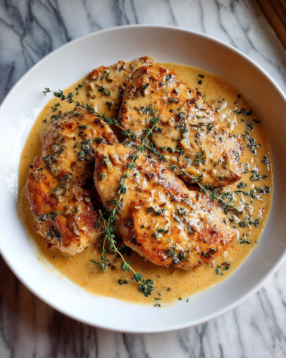 Final dish - Irresistible Garlic Chicken in a Creamy Sauce Recipe You Have to Try