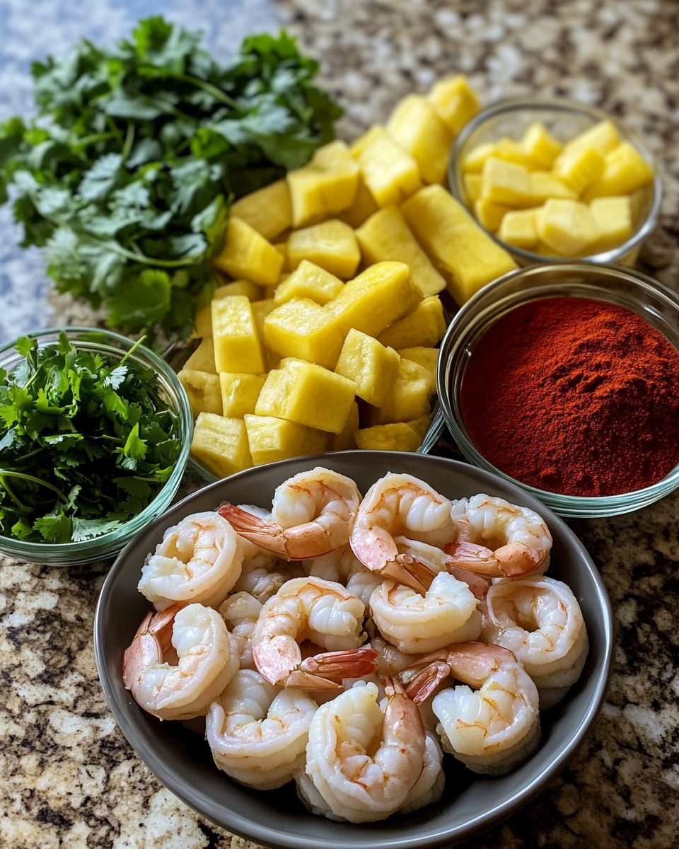Ingredients for Garlic Shrimp Mofongo A Flavorful Caribbean Delight