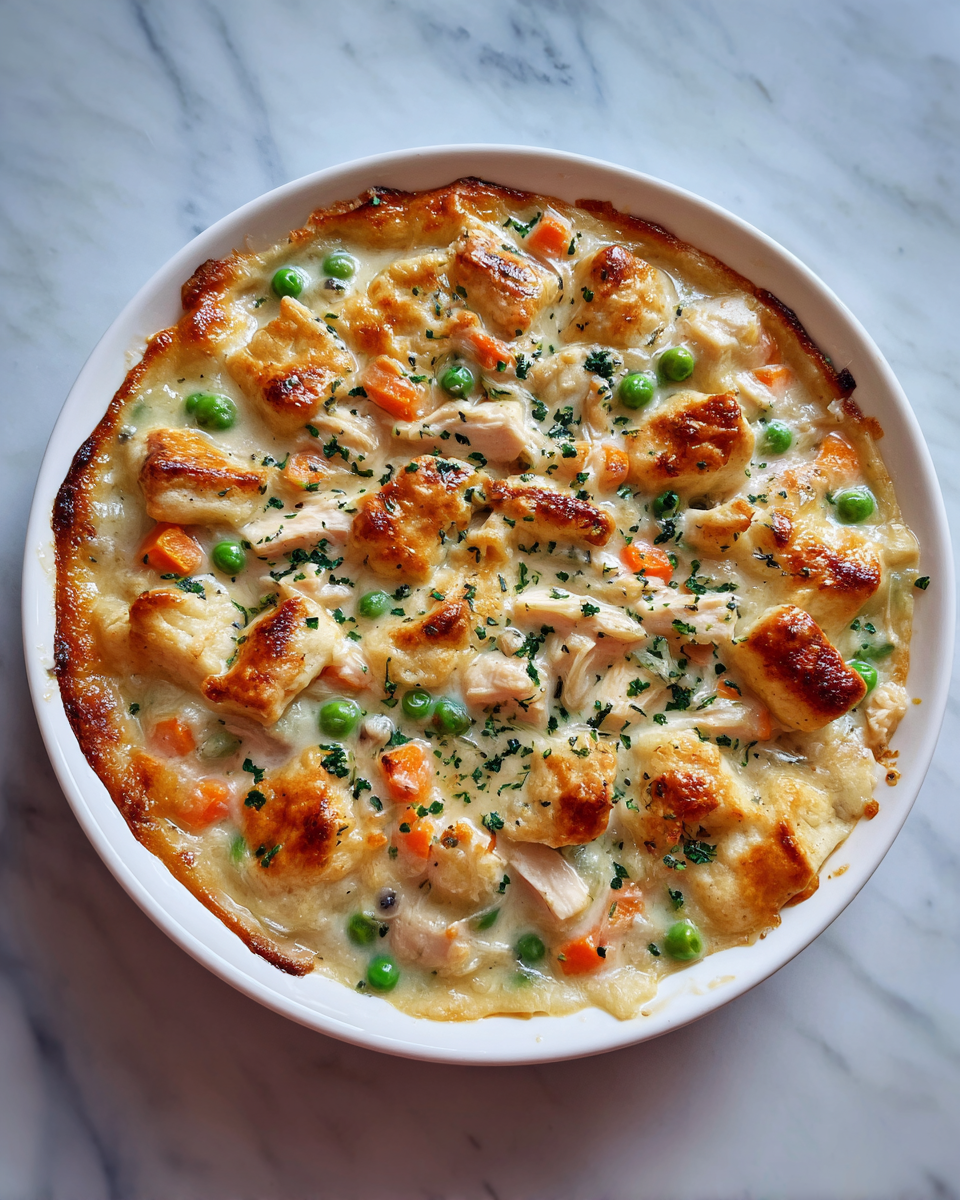 Final dish - Comfort Food Reimagined with Gnocchi Chicken Pot Pie