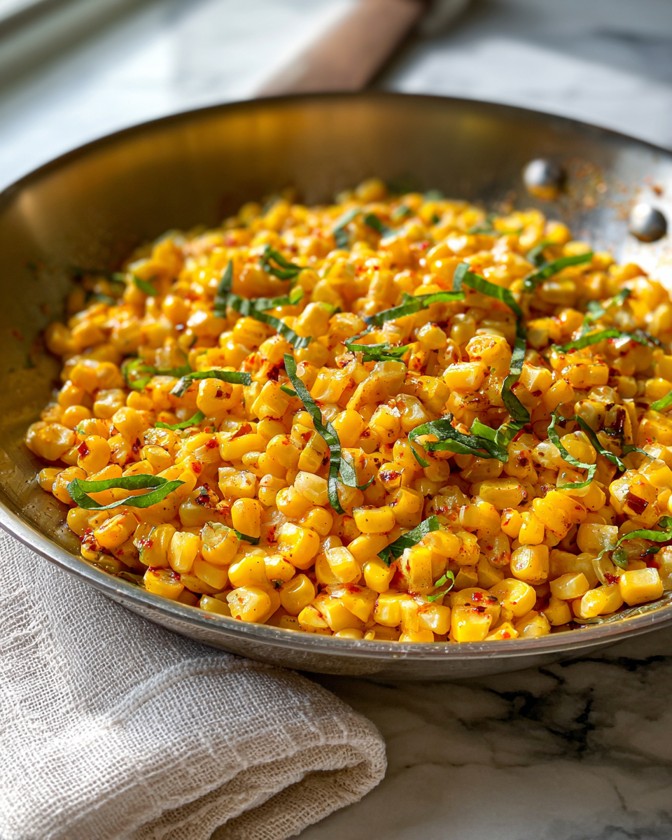 Final dish - Sweet and Savory Delight Honey Butter Skillet Corn Recipe