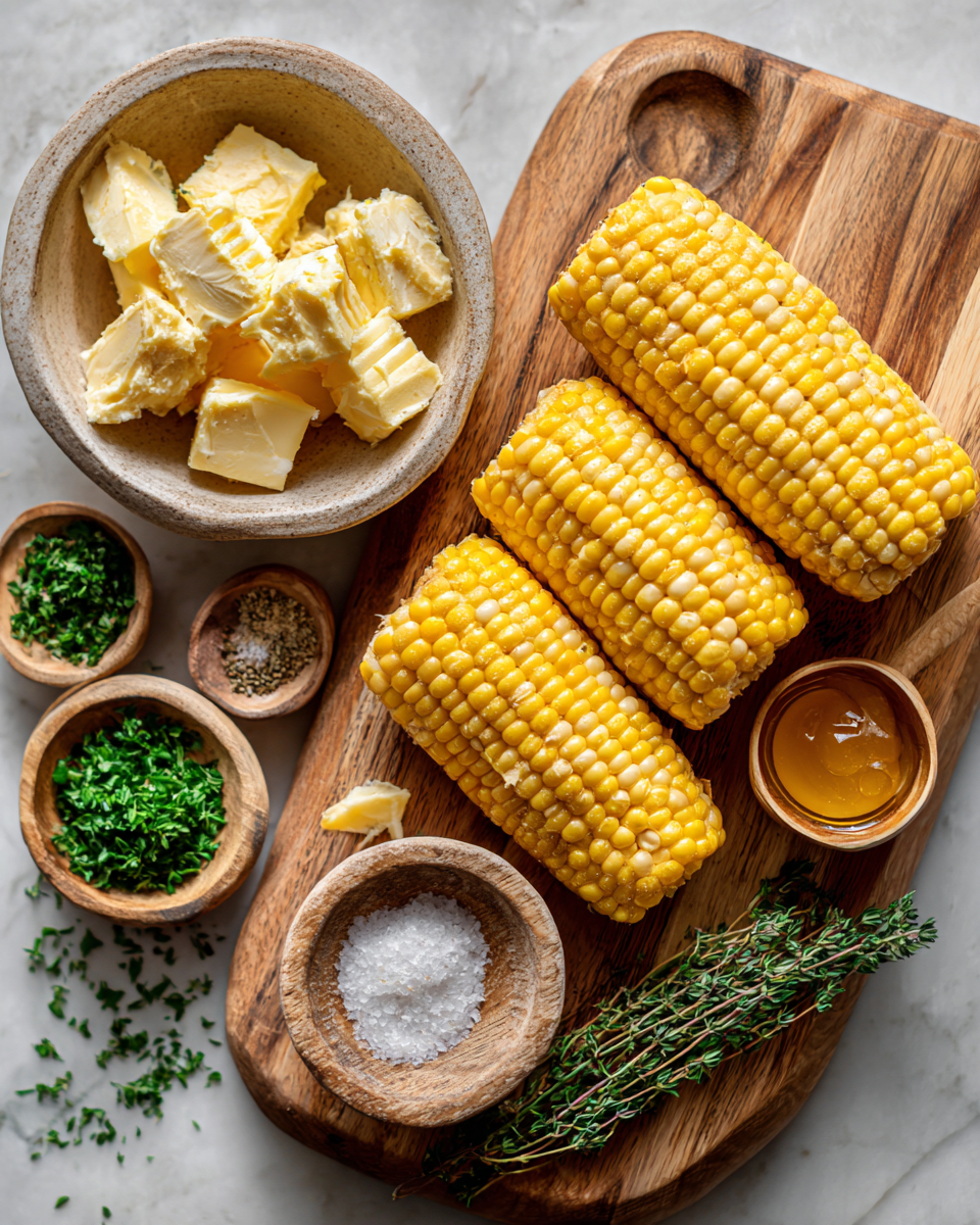 Ingredients for Sweet and Savory Delight Honey Butter Skillet Corn Recipe