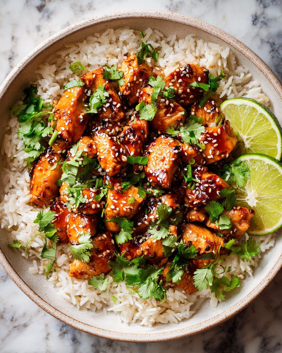 Final dish - Sweet and Zesty Honey Lime Chicken and Rice Bowls You Need to Try