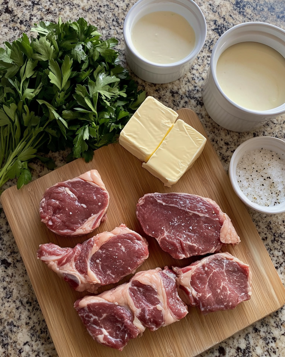Ingredients for Savor Every Bite Juicy Steak with Creamy Garlic Sauce Recipe