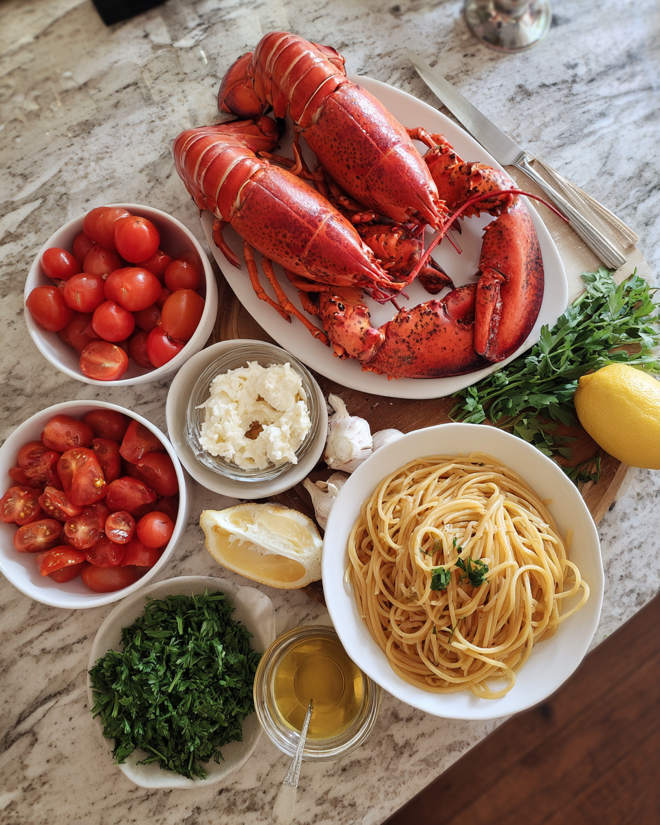 Ingredients for Indulge in Luxury with Creamy Lobster Bucatini Pasta Delight