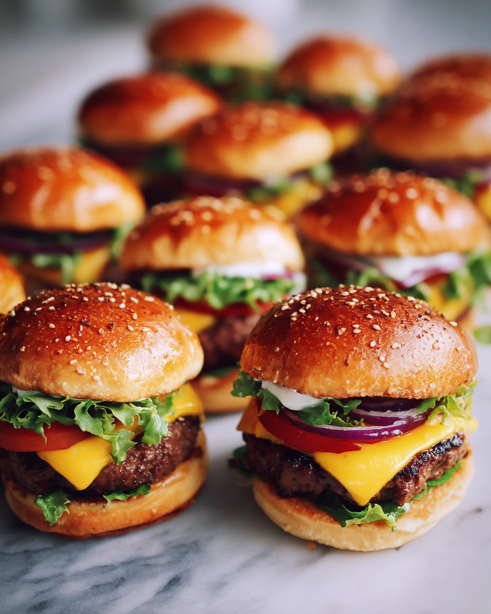 Final dish - Mini Big Mac Cheeseburgers The Ultimate Bite-Sized Burger Experience