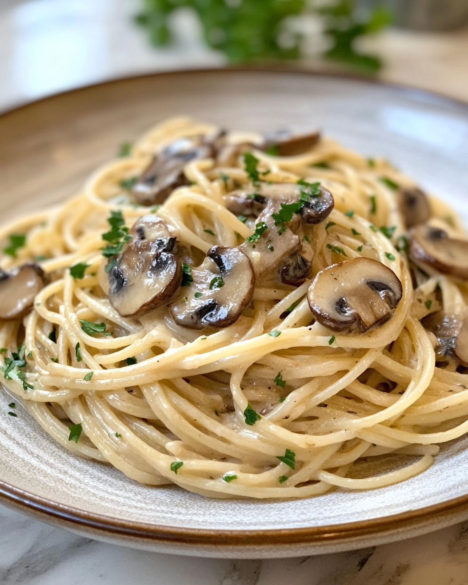 Final dish - Savor the Flavor of Mushroom Spaghetti Aglio Olio Like Never Before