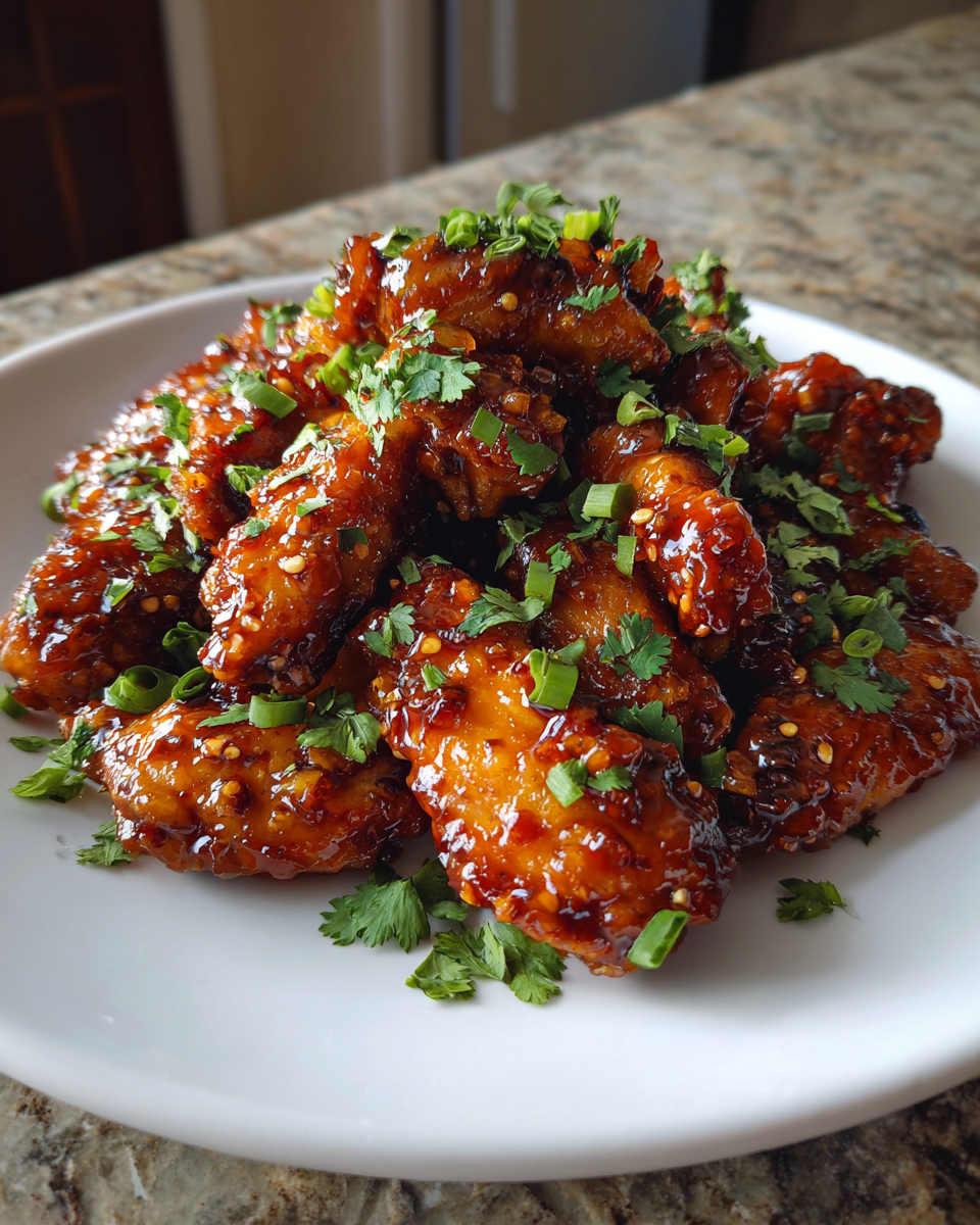 Final dish - Sweet Heat Delight Pineapple Cowboy Candy Chicken Wings Recipe