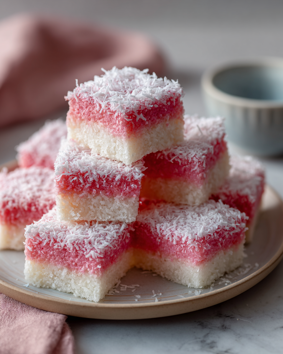 Final dish - Irresistible Pink Coconut Snowball Cake Bars You Have to Try