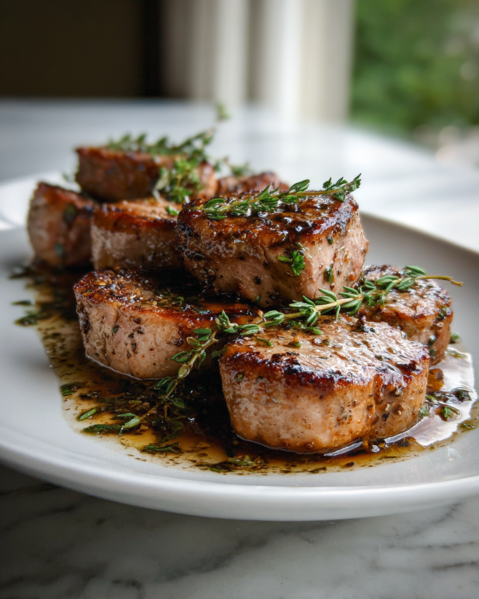Final dish - Perfectly Seared Pork Tenderloin Medallions That Melt in Your Mouth