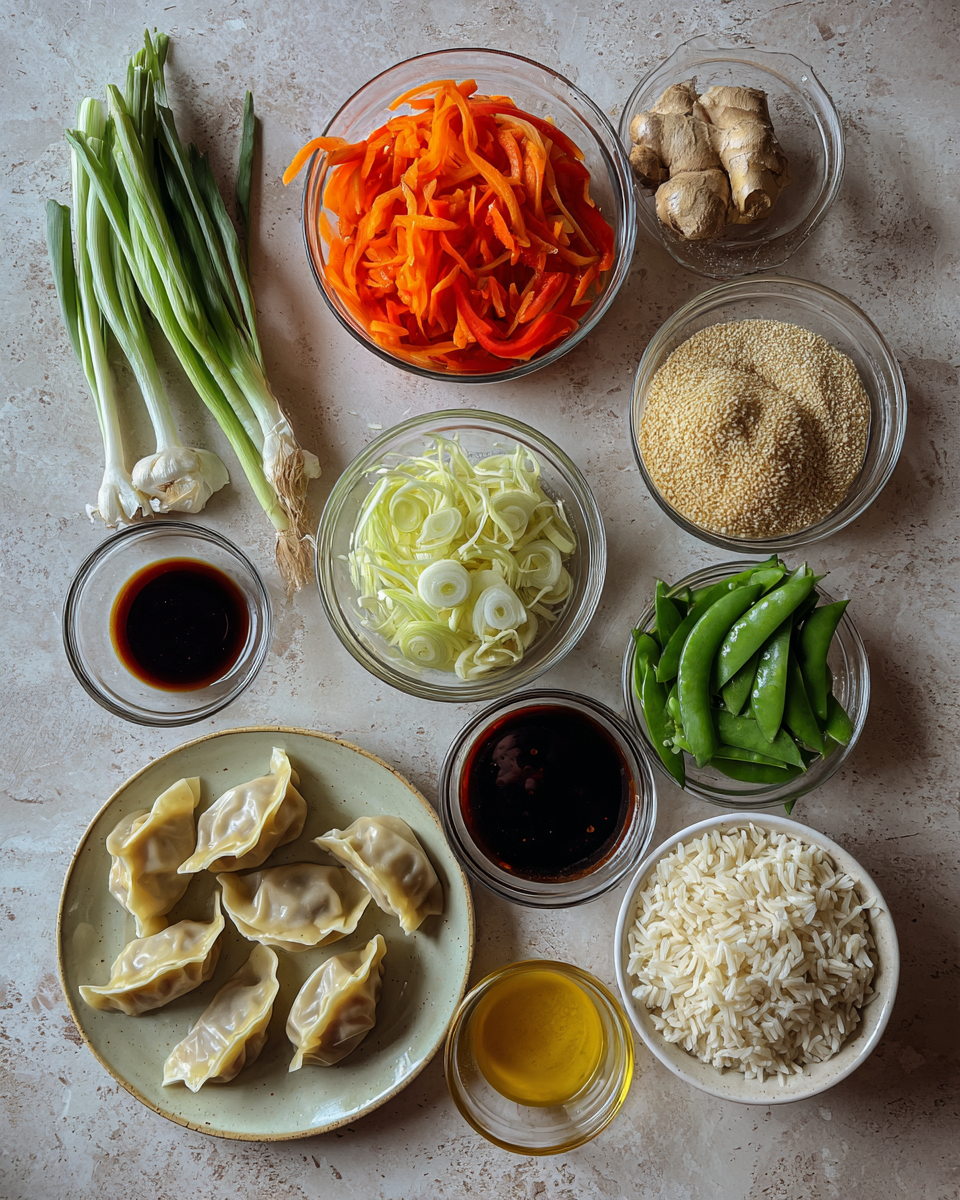 Ingredients for Ultimate Potsticker Stir Fry Recipe That Will Wow Your Taste Buds
