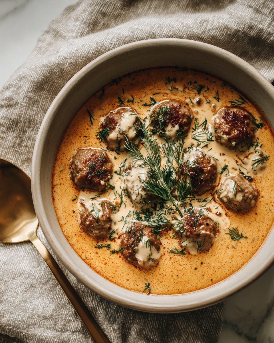 Final dish - Cozy Up with This Creamy Swedish Meatball Soup Recipe