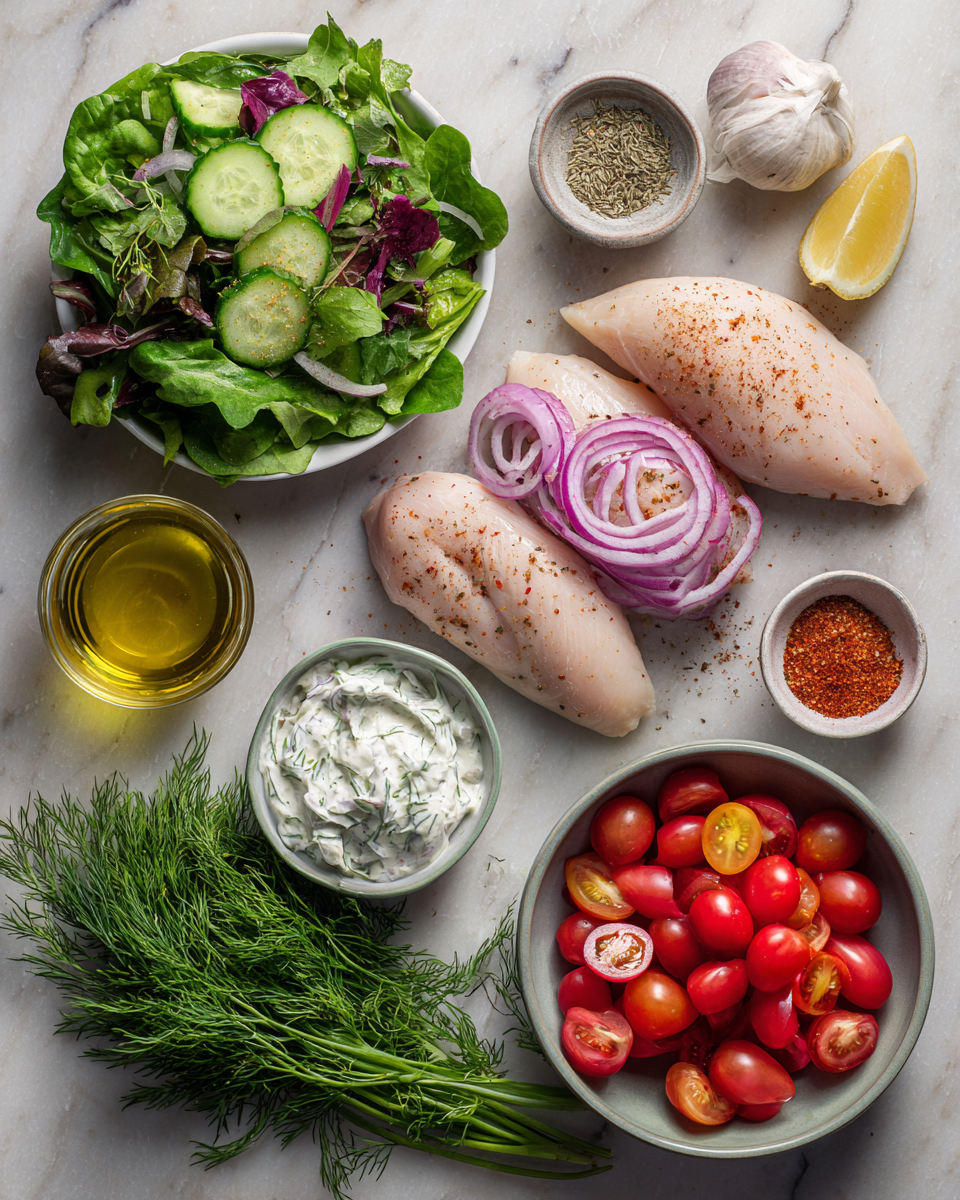 Ingredients for Fresh and Flavorful Tzatziki Chicken Salad Recipe You Have to Try