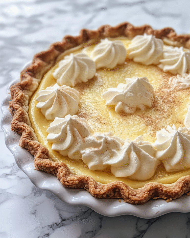 Indulge in Creamy Delight with Classic Vanilla Custard Pie - Featured Image