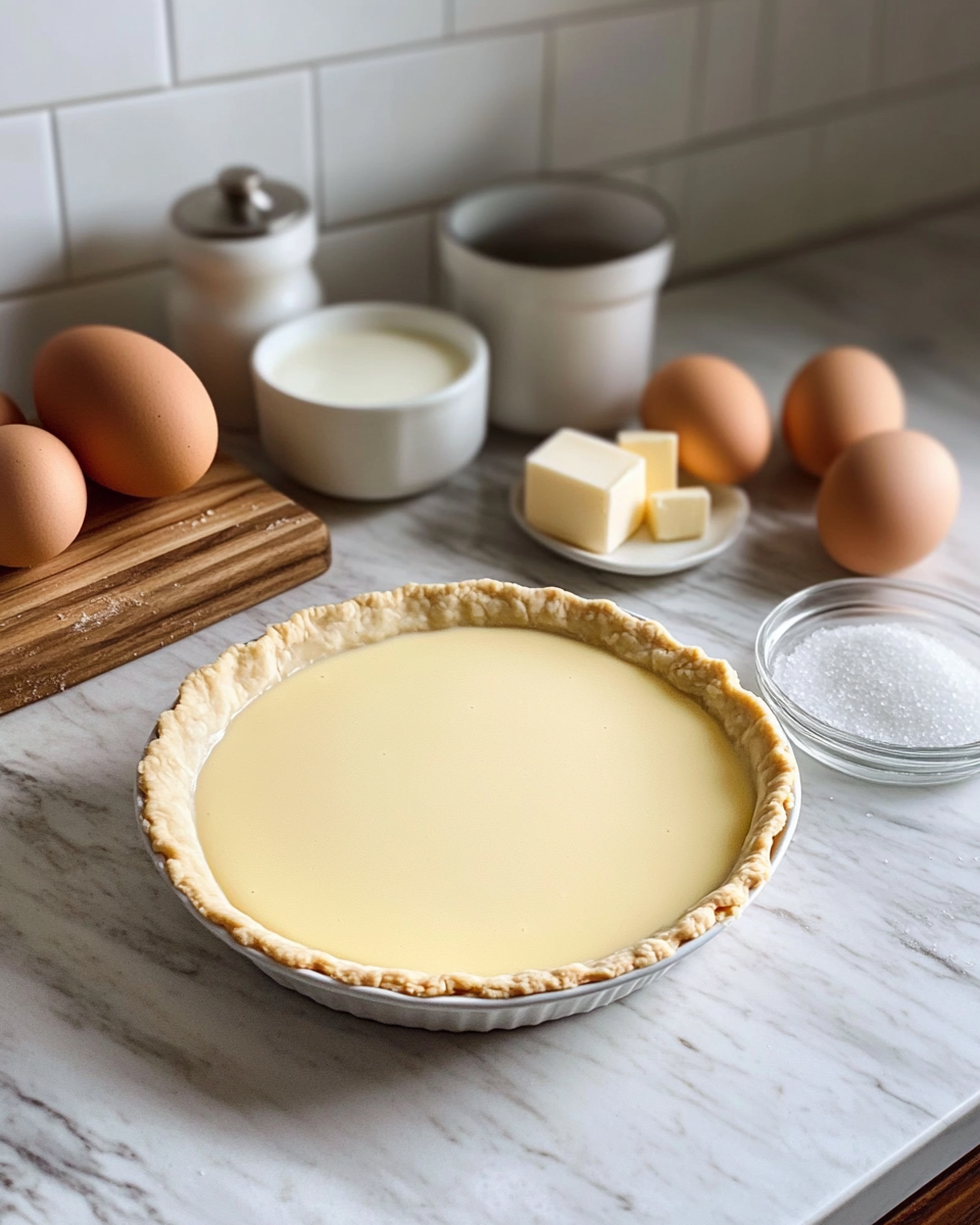 Ingredients for Indulge in Creamy Delight with Classic Vanilla Custard Pie