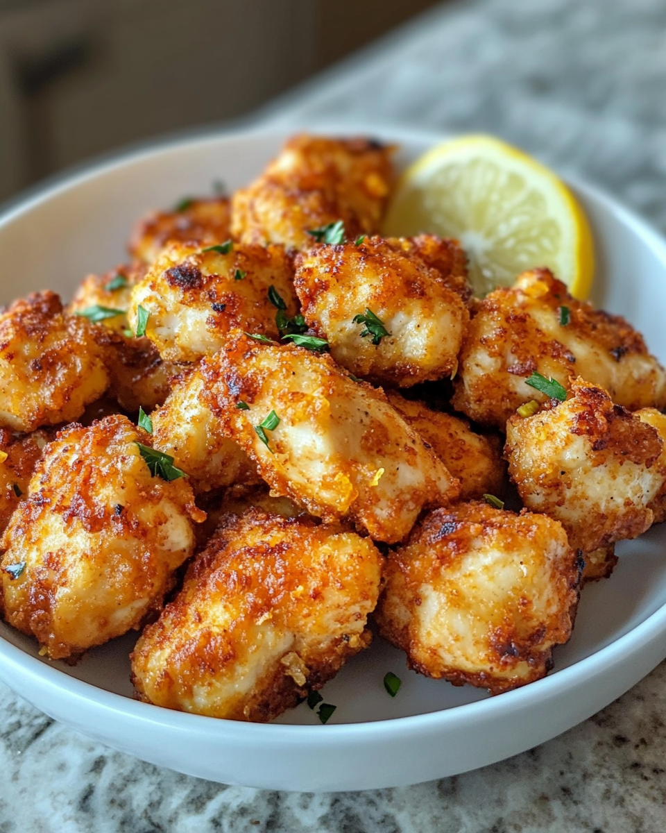 Final dish - Crispy Air Fryer Lemon Chicken Bites You’ll Crave Every Day