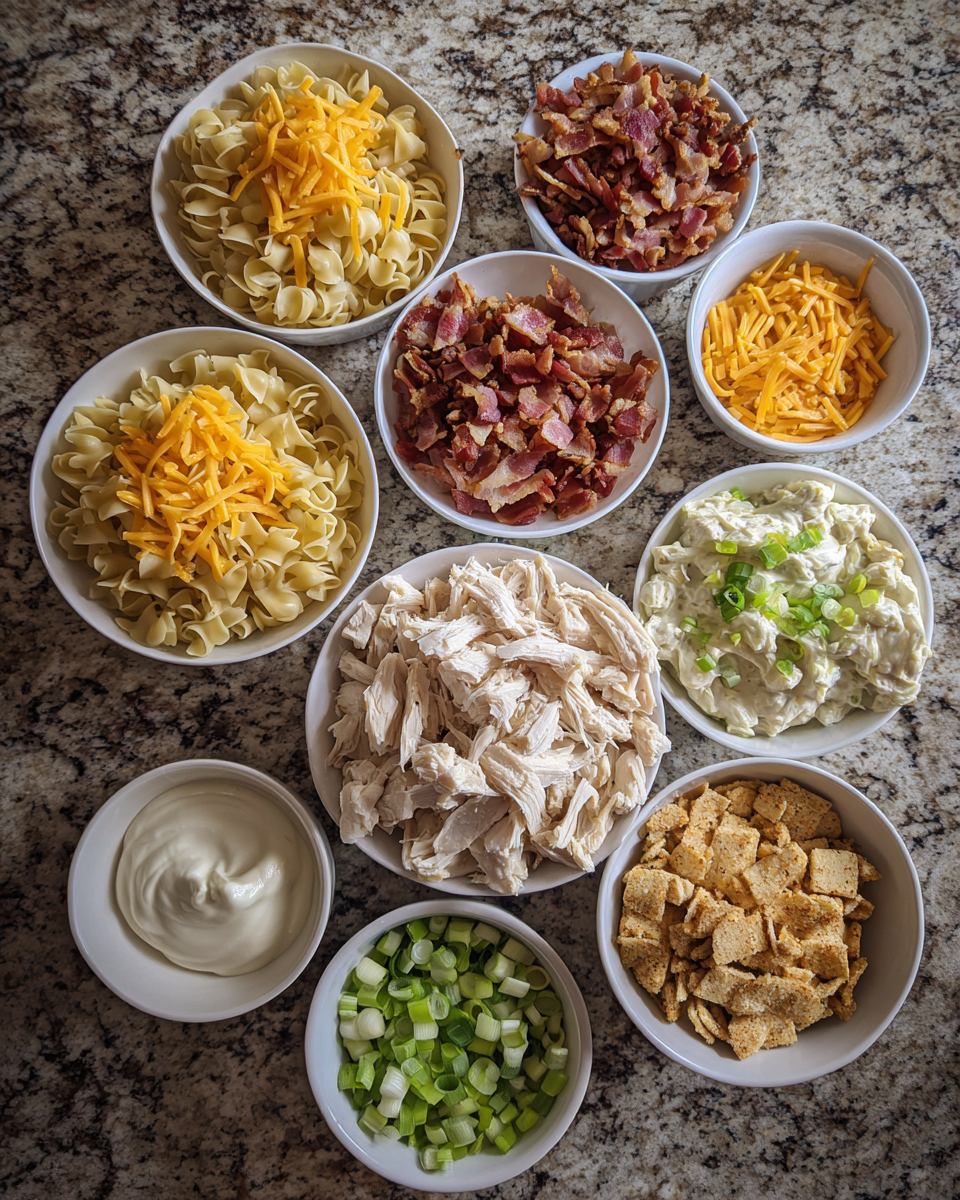 Ingredients for Ultimate Bacon Cheddar Ranch Chicken Casserole Recipe You Need to Try