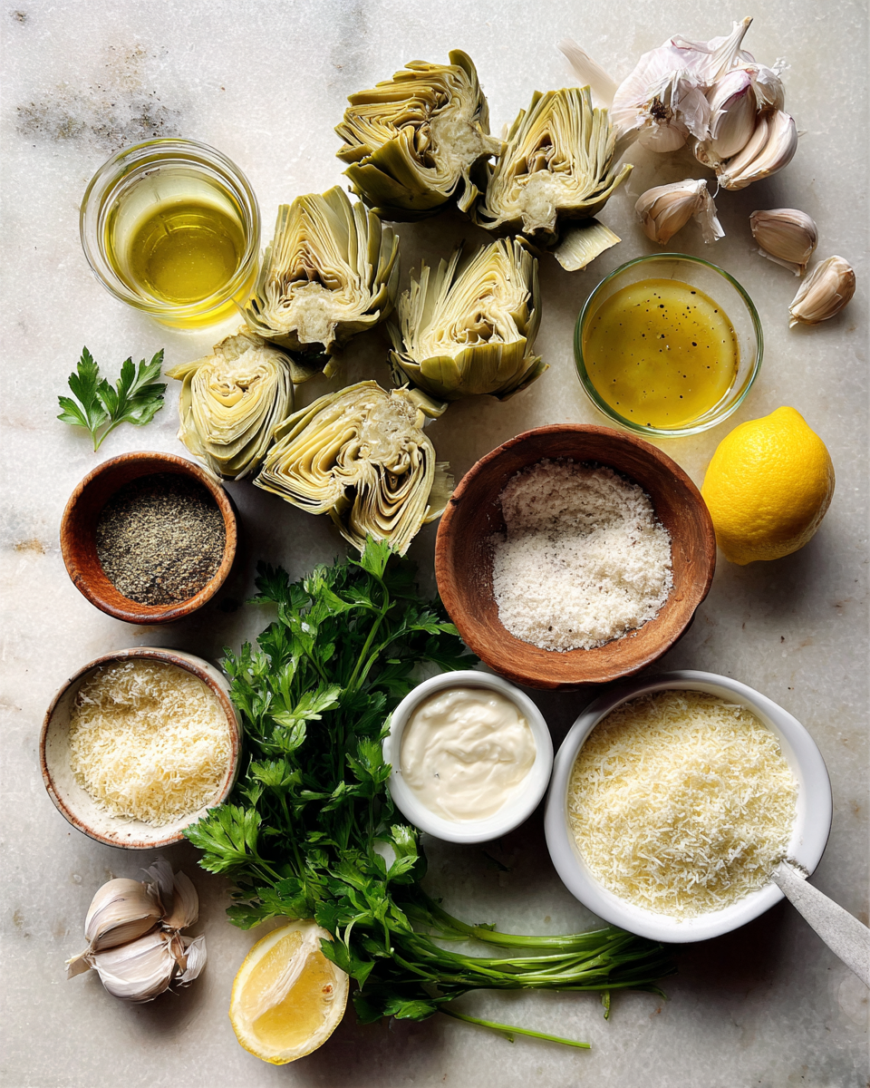 Ingredients for Irresistible Baked Artichoke Parmesan Recipe You Need to Try