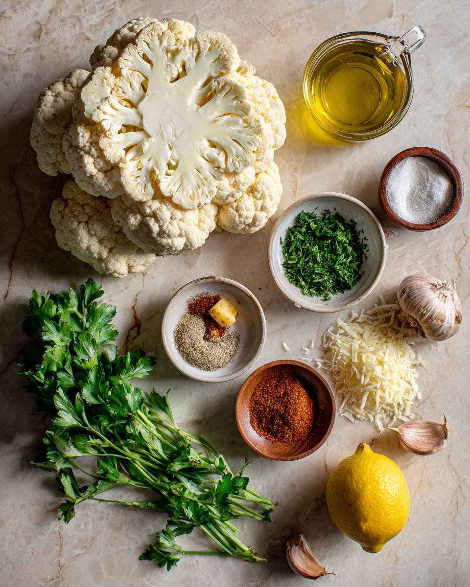 Ingredients for Crispy and Delicious Baked Cauliflower Steaks You Need to Try