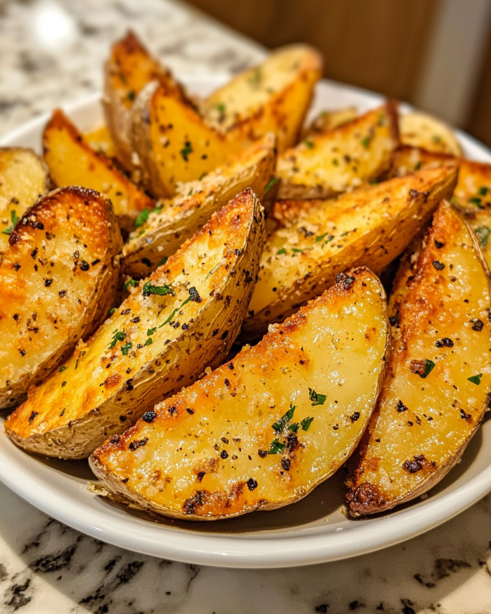 Final dish - Crispy Baked Parmesan Ranch Potato Wedges You Need to Try Tonight