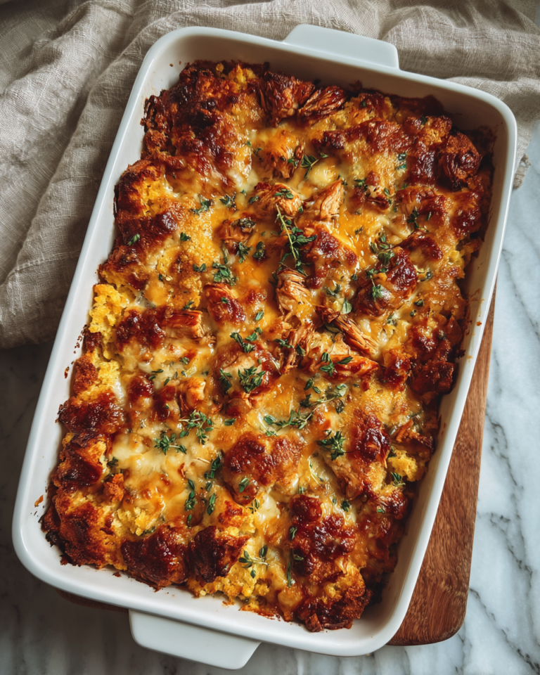 Mouthwatering BBQ Chicken and Cornbread Casserole Recipe You Need to Try - Featured Image